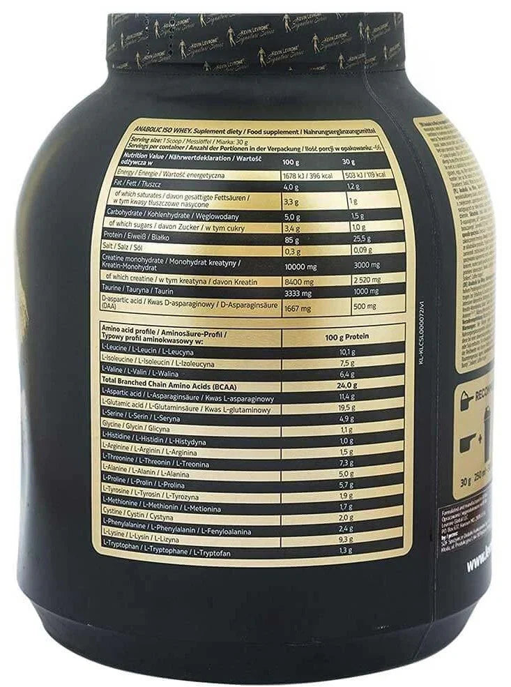 Kevin Levrone Anabolic Iso Whey 4.4 Lbs – High-Quality Whey Isolate for Lean Muscle & Recovery