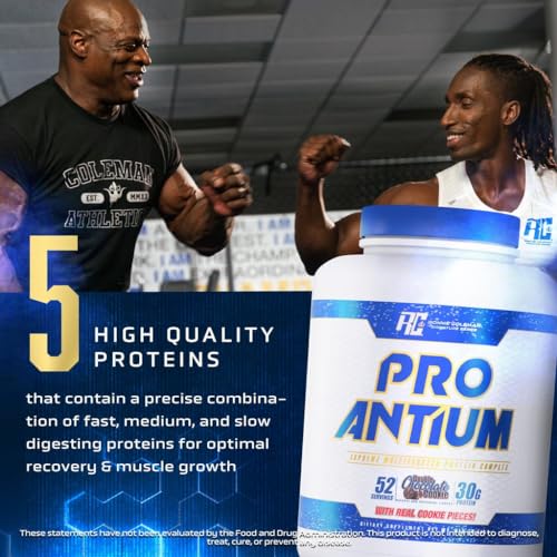 Ronnie Coleman Signature Series Pro Antium 5.6 lbs (2.3 kg) – Double Chocolate Cookie Whey Protein for Muscle Growth & Recovery