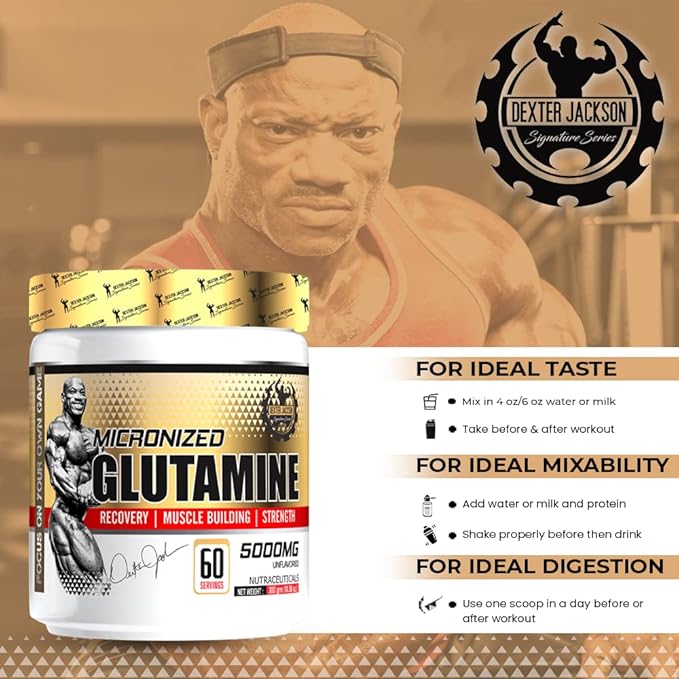 Dexter Jackson Micronized Glutamine 5000mg Powder 300g