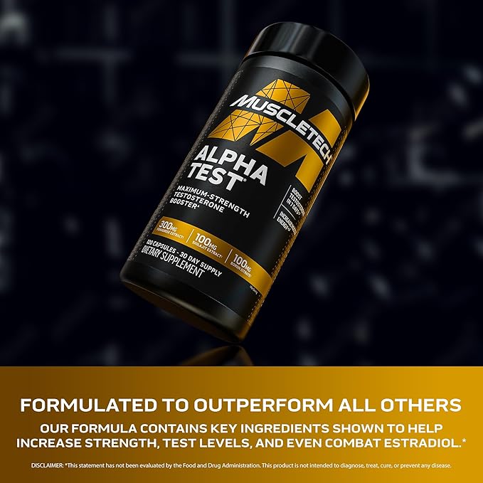 MuscleTech Testo Gold Testosterone Booster for Men – Strength, Muscle Growth & Vitality Support