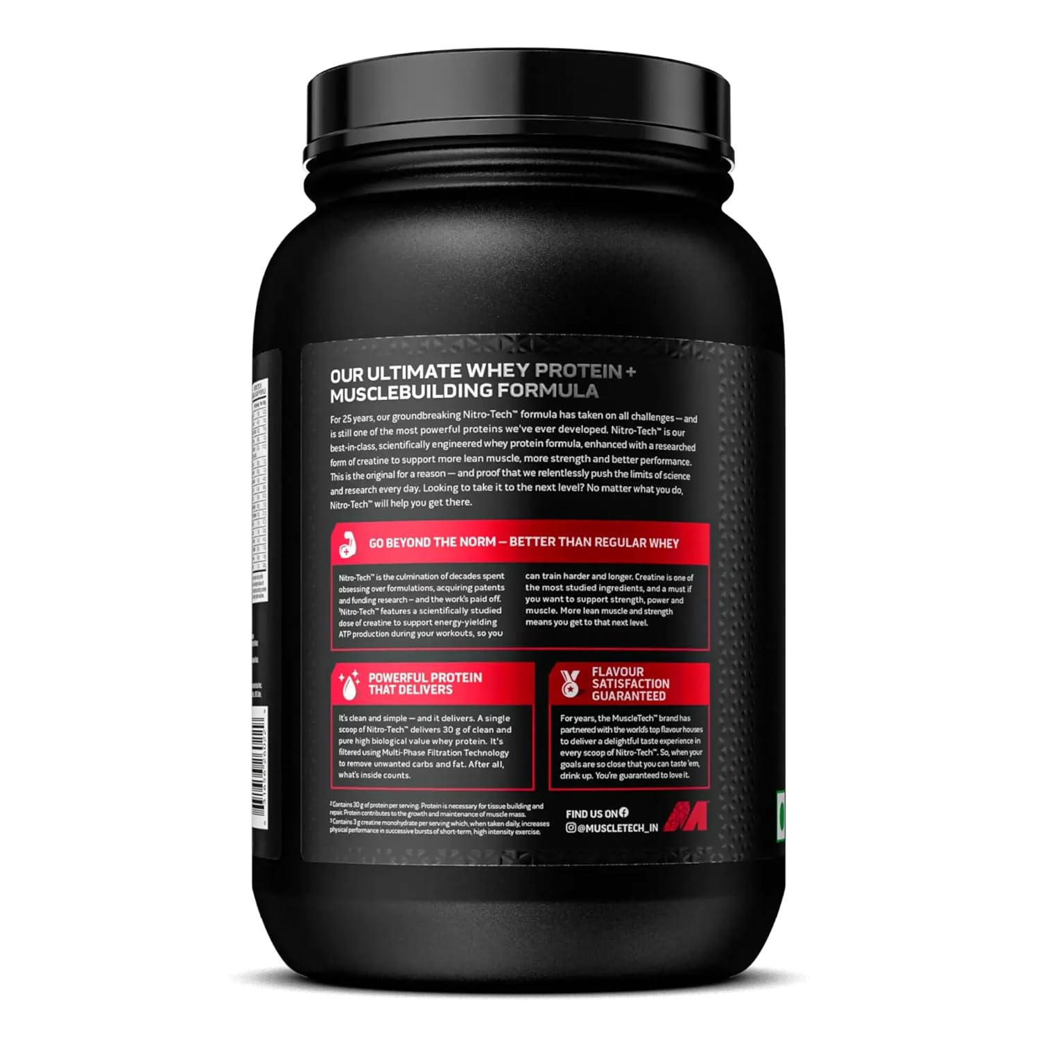 Muscletech Nitro-Tech Whey Protein – 2 kg Premium Protein Powder for Muscle Growth, Recovery & Strength