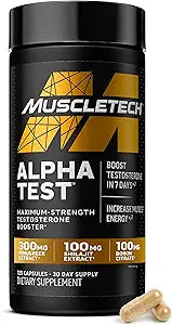 MuscleTech Testo Gold Testosterone Booster for Men – Strength, Muscle Growth & Vitality Support