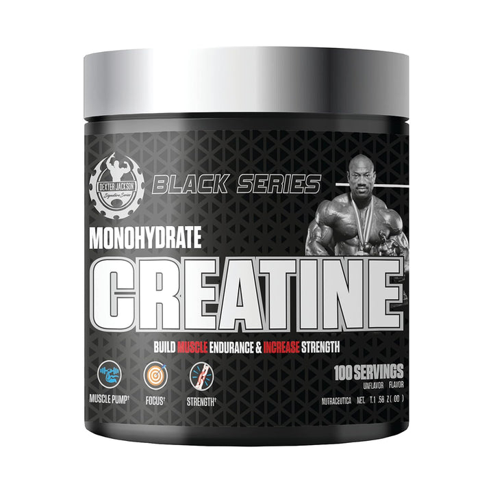 Dexter Jackson Black Series Monohydrate Creatine Powder 300g – 100 Servings, Micronized for Enhanced Absorption & Muscle Performance