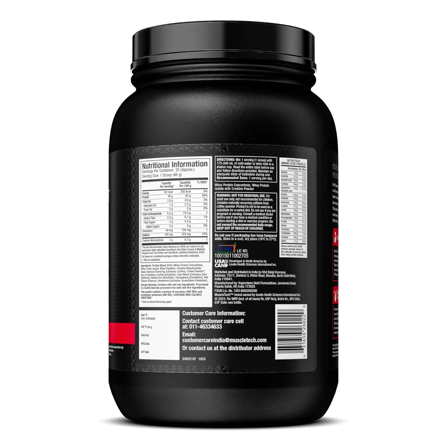 Muscletech Nitro-Tech Whey Protein – 2 kg Premium Protein Powder for Muscle Growth, Recovery & Strength