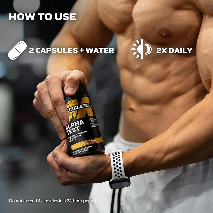 MuscleTech Testo Gold Testosterone Booster for Men – Strength, Muscle Growth & Vitality Support