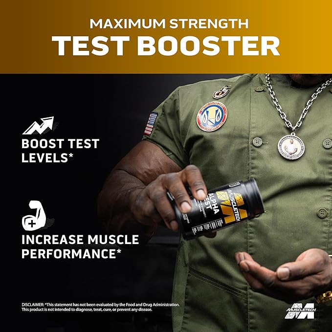 MuscleTech Testo Gold Testosterone Booster for Men – Strength, Muscle Growth & Vitality Support