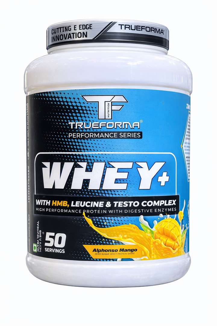 Trueforma Whey+ Protein Powder – Premium Whey Blend | Muscle Recovery & Lean Muscle Support | Mango, Summer Divine, Chocolate Caramel | 1kg / 2kg