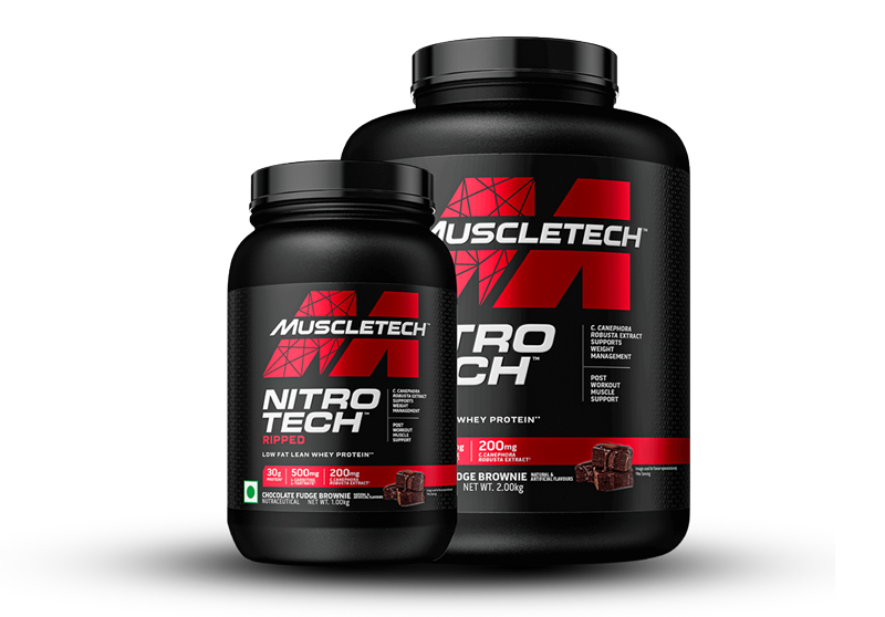 MuscleTech Nitro-Tech Ripped 1.8kg – Whey Protein Isolate with Fat Burner | Lean Muscle & Weight Loss Formula