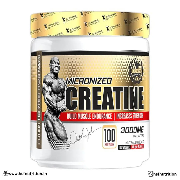 Dexter Jackson Creatine Monohydrate – 100 Servings, 300gm, Unflavoured
