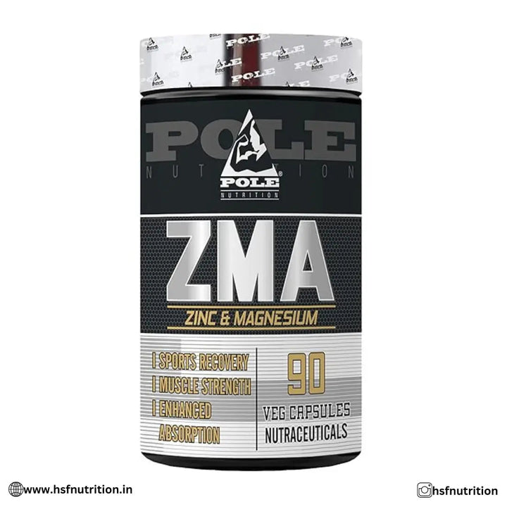 Pole Nutrition ZMA, 90 Veg Capsules