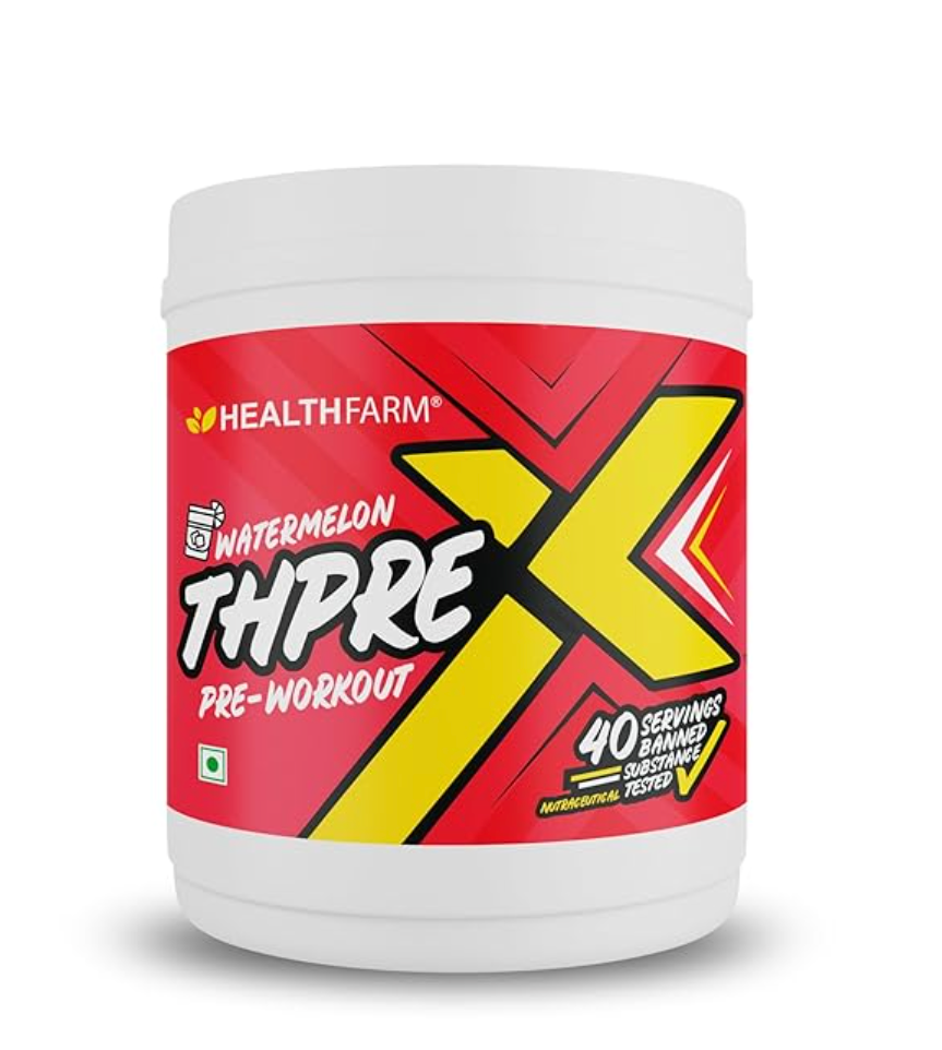 Healthfarm Thpre X Pre Workout Powder – Energy, Focus & Hydration | 40 Servings (Watermelon)