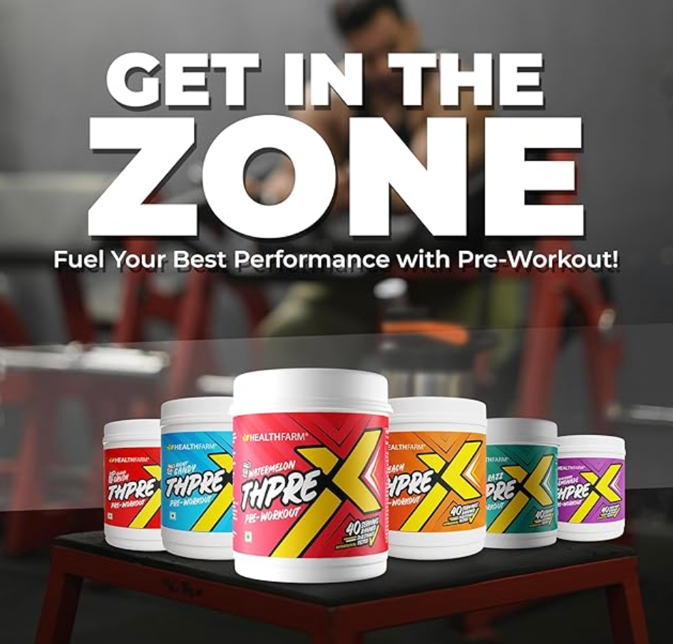 Healthfarm Thpre X Pre Workout Powder – Energy, Focus & Hydration | 40 Servings (Watermelon)