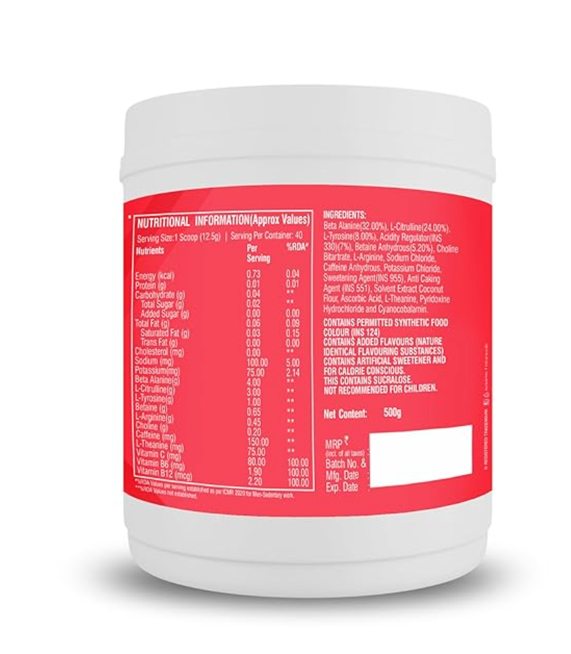 Healthfarm Thpre X Pre Workout Powder – Energy, Focus & Hydration | 40 Servings (Watermelon)