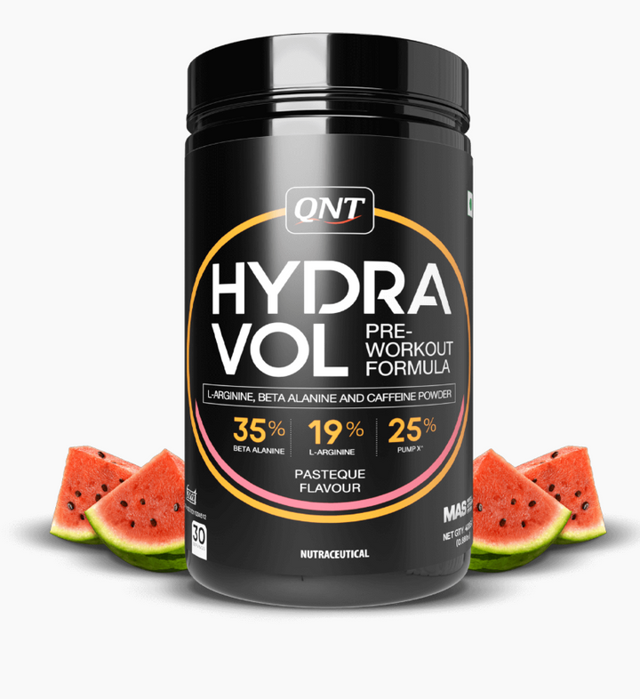 HydraVol Pre-Workout Powder – Pasteque (Watermelon) Flavor | 400g Energy & Hydration Formula