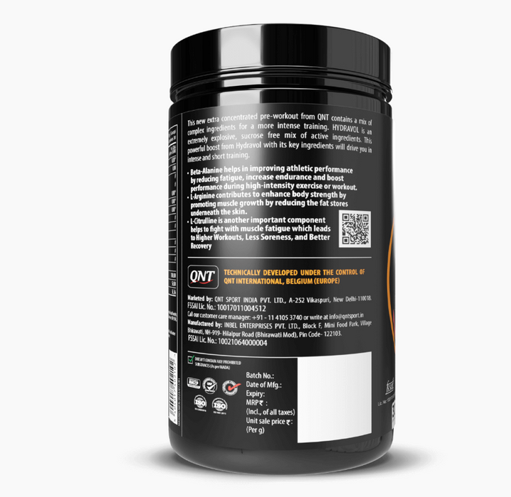 HydraVol Pre-Workout Powder – Pasteque (Watermelon) Flavor | 400g Energy & Hydration Formula