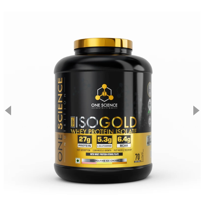 One Science Nutrition ISO Gold Whey Protein Isolate – 2.27 kg (5 lb) | Neapolitan Ice Cream Flavor