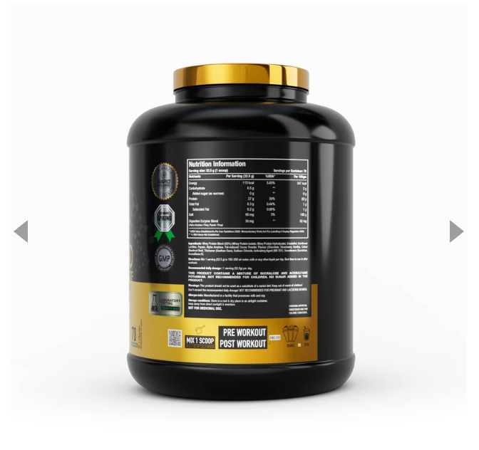 One Science Nutrition ISO Gold Whey Protein Isolate – 2.27 kg (5 lb) | Neapolitan Ice Cream Flavor