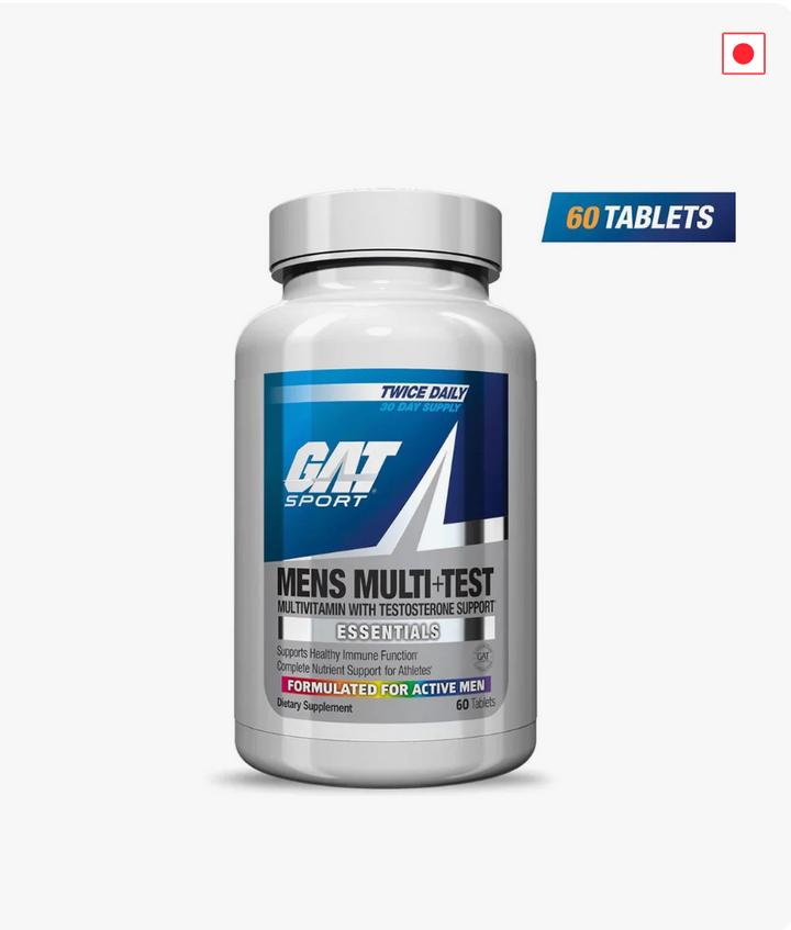 GAT Sport Mens Multi+Test – Daily Multivitamin & Testosterone Support | 60 Tablets