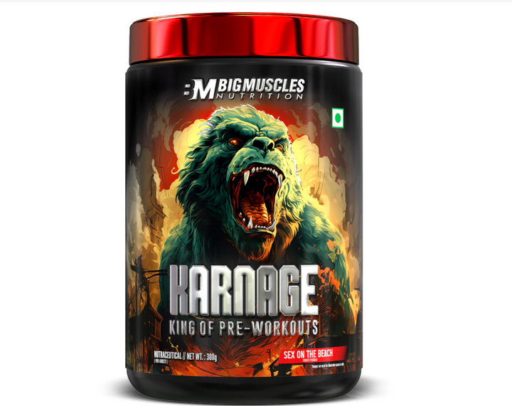 Karnage Pre-Workout Formula – High Energy & Focus Booster | Explosive Pumps