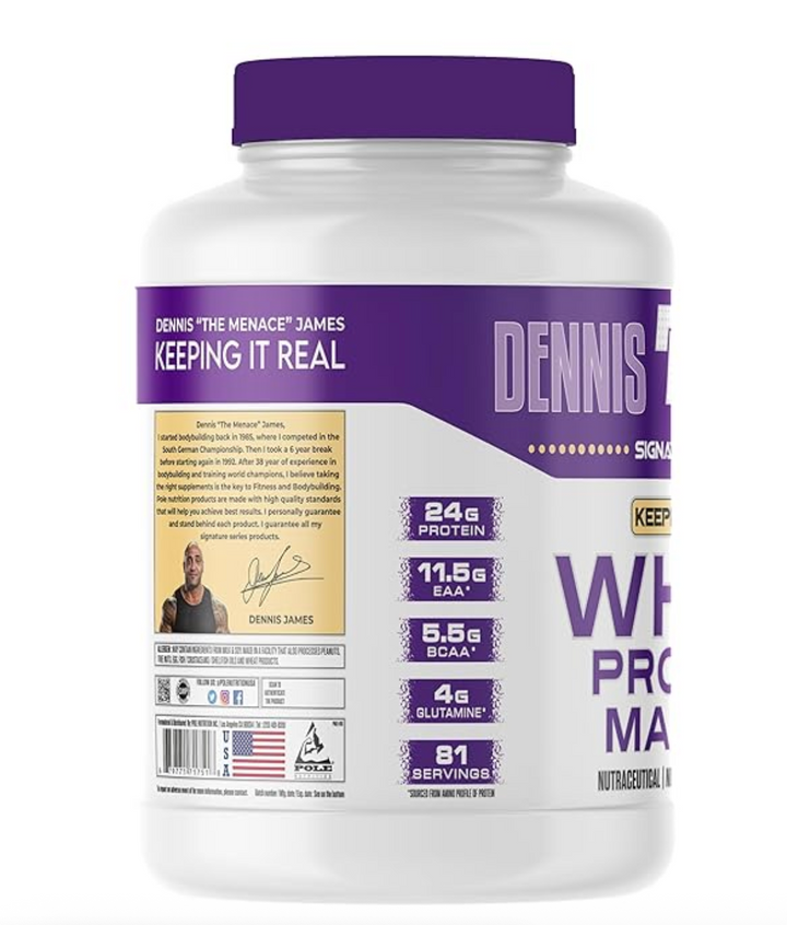 Dennis James Signature Series Whey Protein Matrix – Neapolitan Ice Cream | 5 lbs (81 Servings)