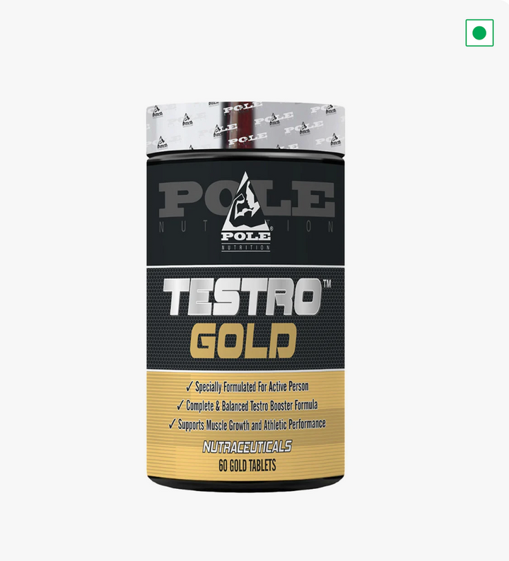 Pole Nutrition Testro Gold – Advanced Testosterone Support Tablets (60 Tablets)