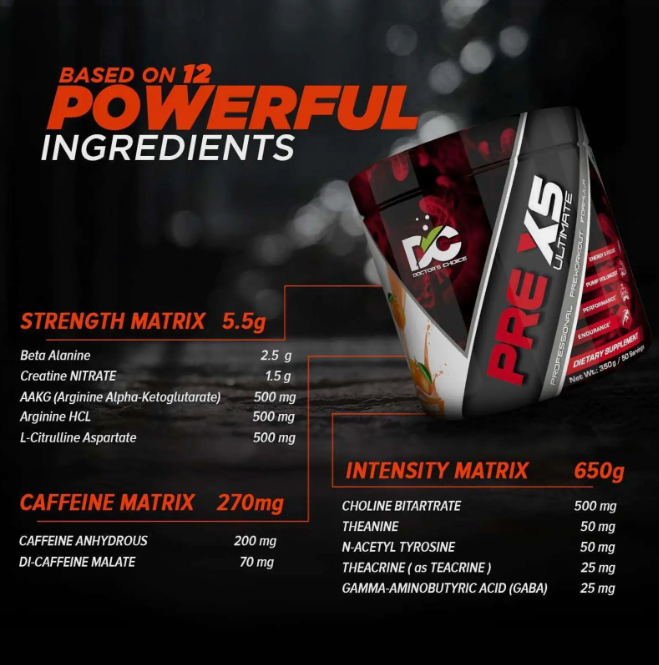 Doctor’s Choice Pre X5 Professional Pre-Workout Formula