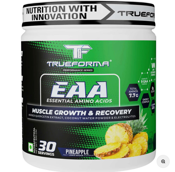 Trueforma EAA – Essential Amino Acids for Muscle Recovery & Endurance | Pineapple, Green Mango, Black Currant | ₹1250