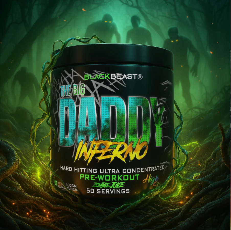 Black Beast Big Daddy Inferno Pre-Workout | Citrulline Malate & Beta Alanine | 450g