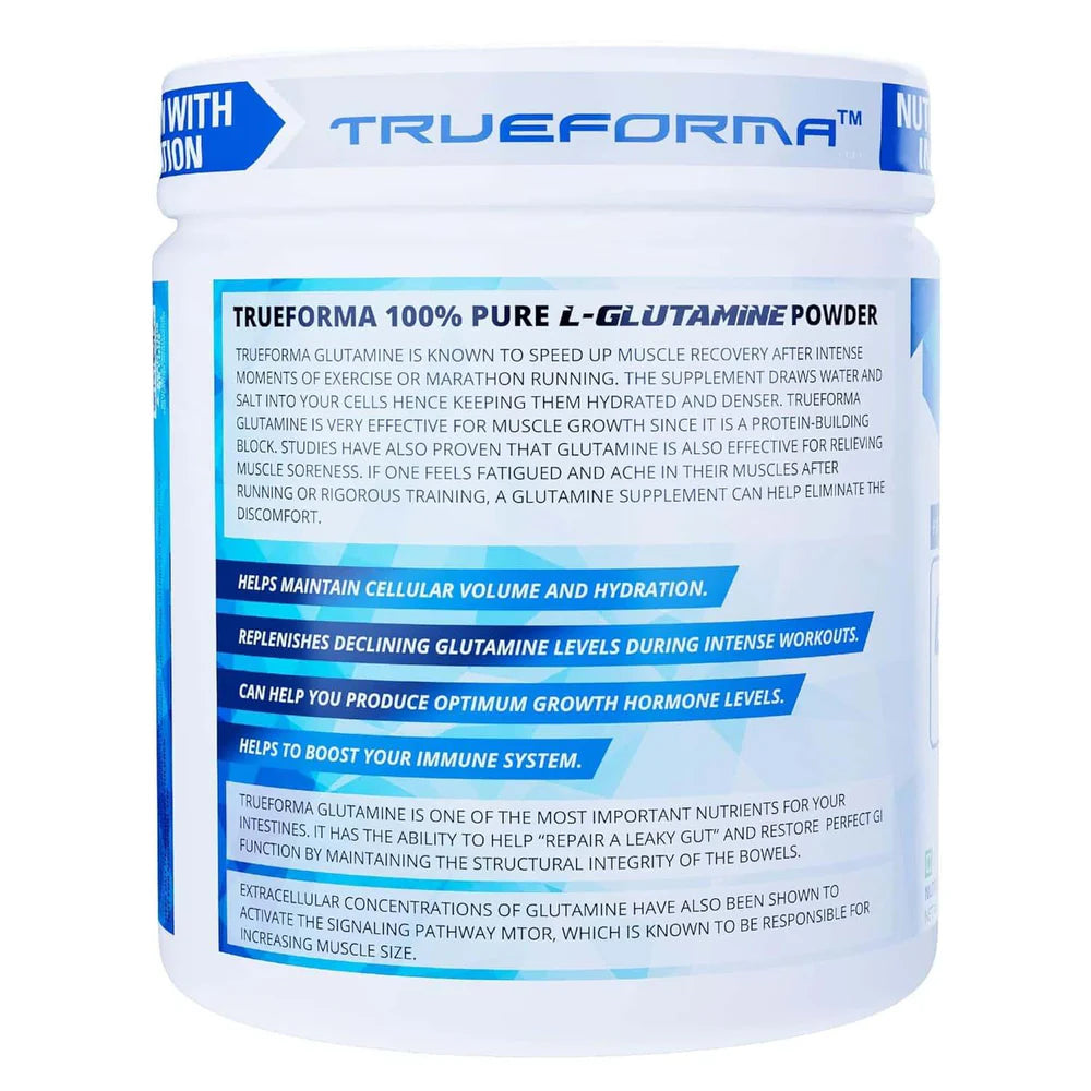 Trueforma® 100% Pure L-Glutamine Powder – Muscle Recovery, Gut Health & Immune Support Supplement