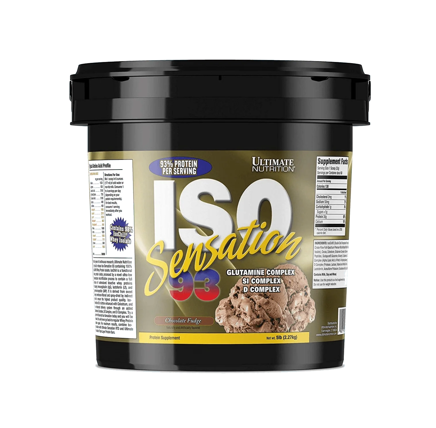 Ultimate Nutrition ISO Sensation 93 – 5 Lbs Whey Protein Isolate for Lean Muscle Growth & Recovery