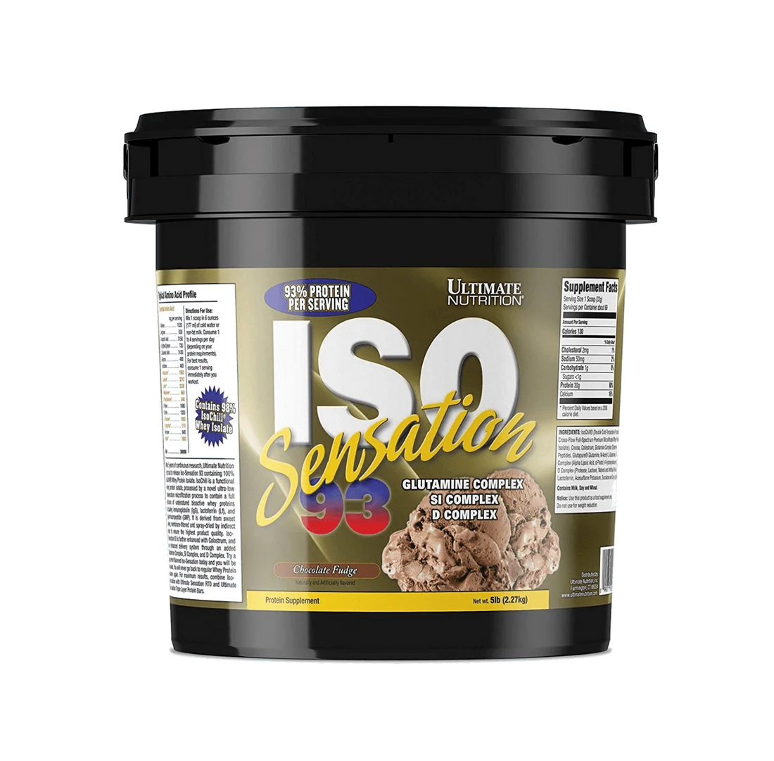 Ultimate Nutrition ISO Sensation 93 – 5 Lbs Whey Protein Isolate for Lean Muscle Growth & Recovery