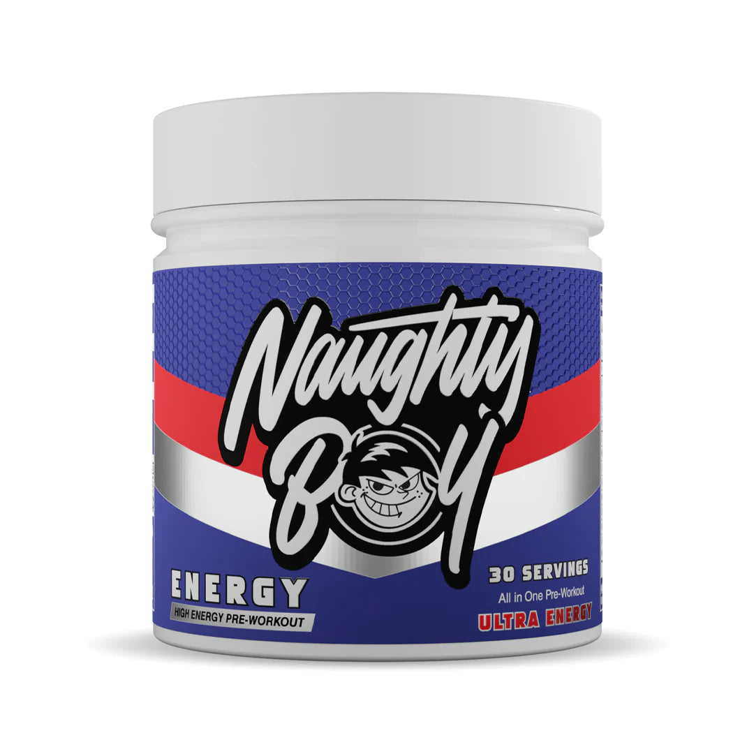 NaughtyBoy® ENERGY Pre-Workout – 30 Servings | 200mg Caffeine | Pump, Focus & Performance Booster with VitaCholine®, PureWay-C® & BioPerine®