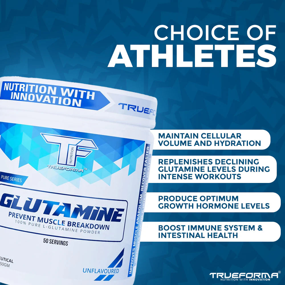 Trueforma® 100% Pure L-Glutamine Powder – Muscle Recovery, Gut Health & Immune Support Supplement