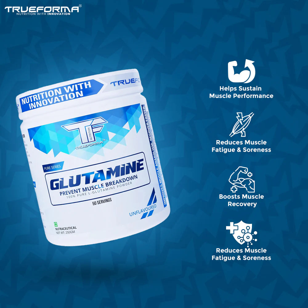 Trueforma® 100% Pure L-Glutamine Powder – Muscle Recovery, Gut Health & Immune Support Supplement
