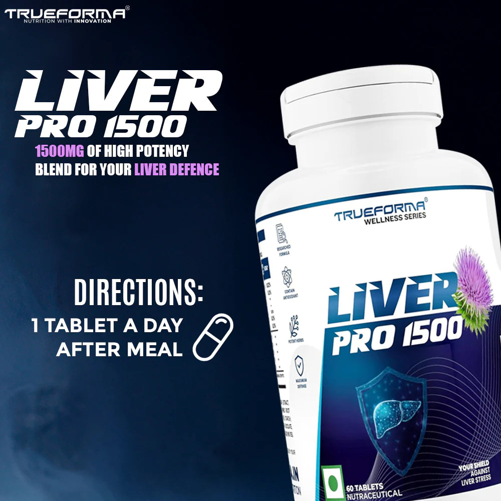 Trueforma® Liver Pro 1500 – Natural Liver Support & Detox Formula (30 Tablets)