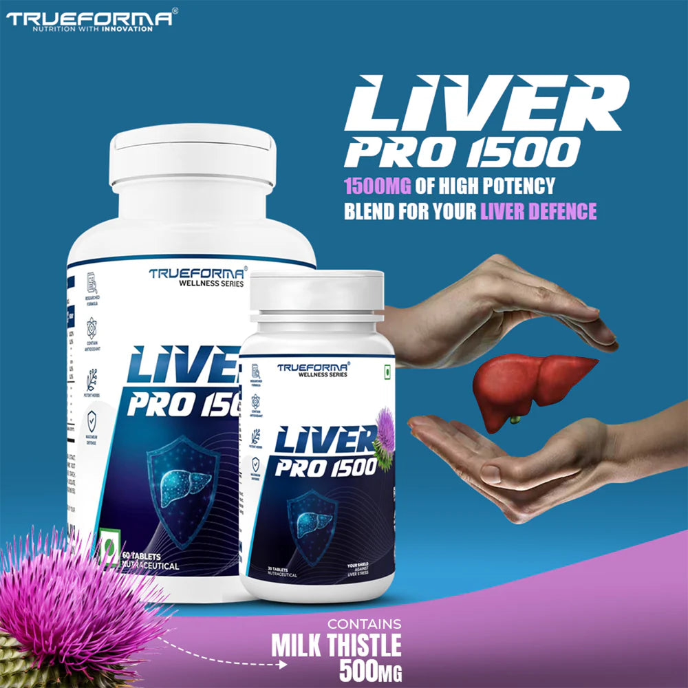 Trueforma® Liver Pro 1500 – Natural Liver Support & Detox Formula (30 Tablets)
