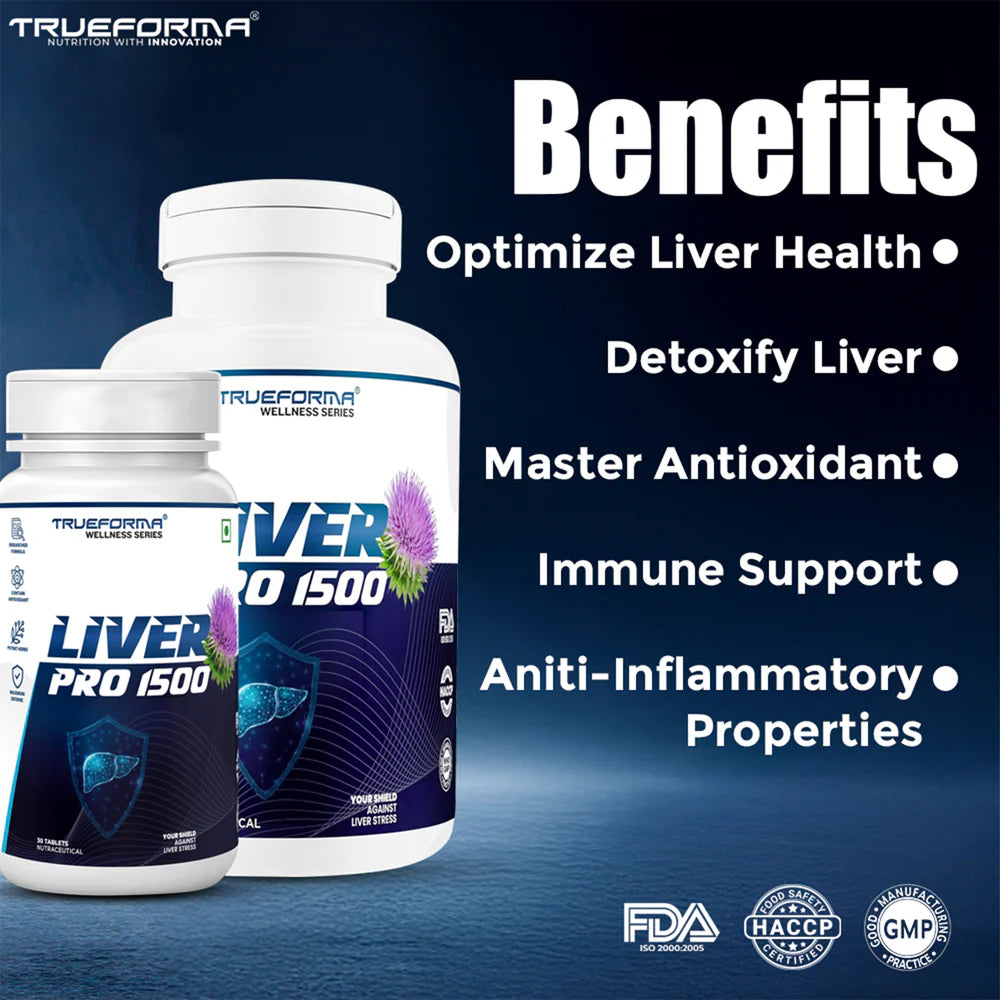 Trueforma® Liver Pro 1500 – Natural Liver Support & Detox Formula (30 Tablets)