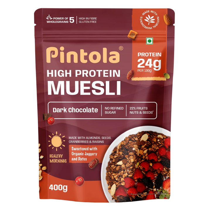 Pintola High Protein Muesli Dark Chocolate & Cranberry