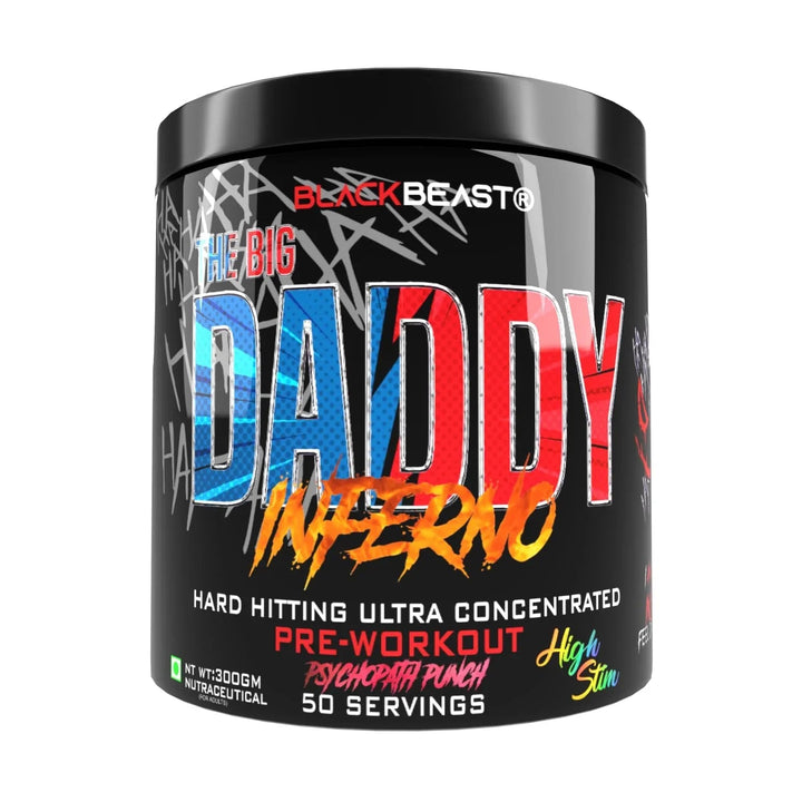 Black Beast Big Daddy Inferno Pre-Workout | Citrulline Malate & Beta Alanine | 450g