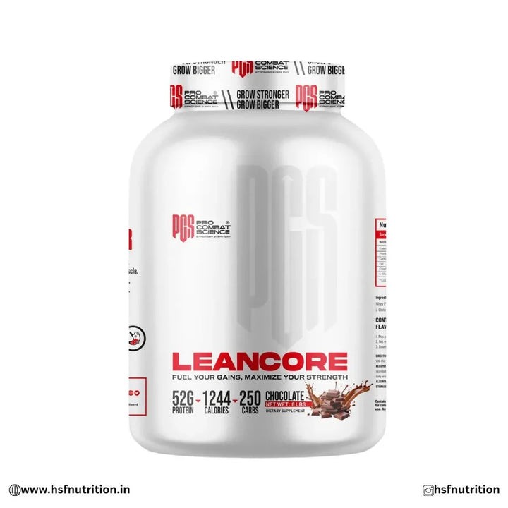 PCS LeanCore Lean Mass Gainer 2.7 kg Chocolate – High Calorie Mass Gainer for Muscle & Weight Gain